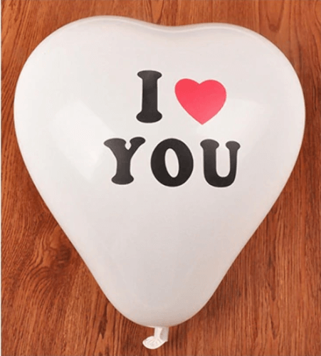 10 בלוני לב i love you